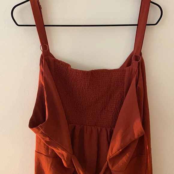 Burnt orange button dress - Picture 5 of 6